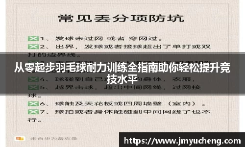 从零起步羽毛球耐力训练全指南助你轻松提升竞技水平